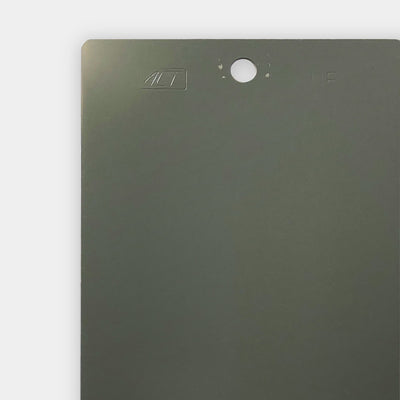 ACT Cold Rolled Steel 4" x 18" x 0.032" Sag Flat 17 Hole Panel with Bonderite 952 Parcolene 90 Ecoat: Aqua EC 4027 - Electroshield 27