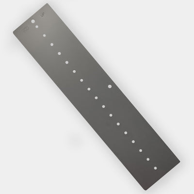 ACT Cold Rolled Steel 4" x 12" x 0.032" Sag Flat 11 Hole Panel with Mill Oil