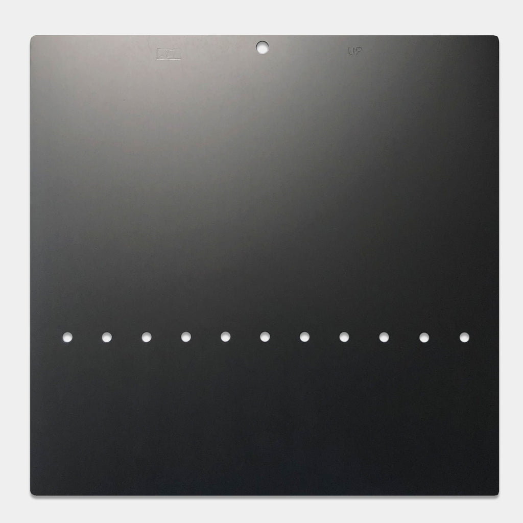 ACT Cold Rolled Steel 12" x 12" x 0.030" Sag Flat 11 Hole Panel with Bonderite 952 Parcolene 90
