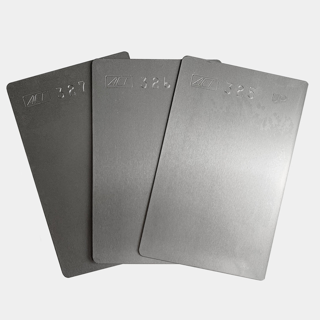 ASTM B117 Cold Rolled Steel Mass Loss Coupon Measuring 3" x 5" x 0.032" Sequentially Numbered without a Hanging Hole