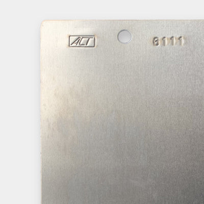 ACT Aluminum 6111-T4 1" x 4" x 0.047" with Mill Oil and Square Corners and without a Hanging Hole