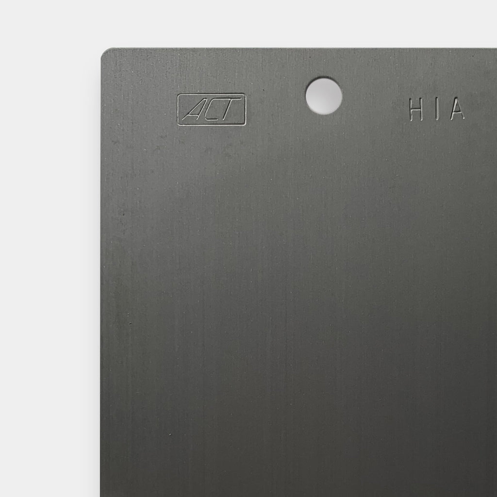 ACT Galvanneal - Hot Dip Zinc/Iron Alloy (45 g/mÂ²) 1" x 4" x 0.031" with Mill Oil and Square Corners and without a Hanging Hole