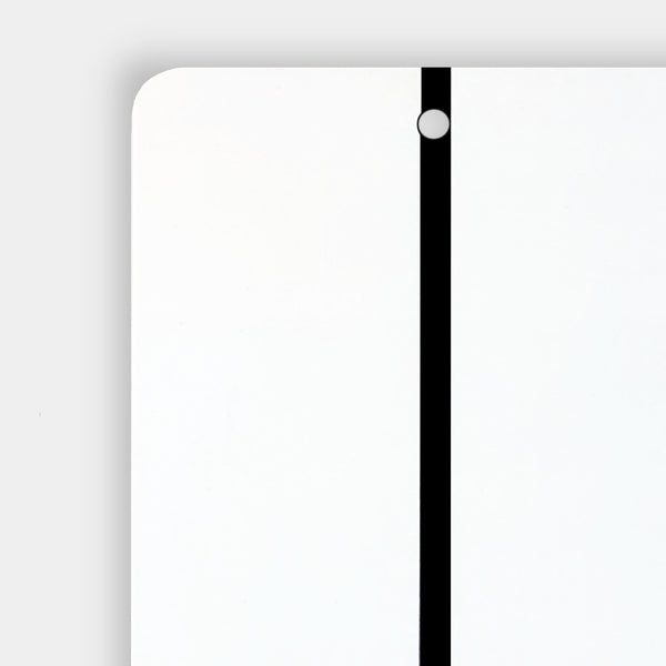 TRU Primed Steel White 4" x 6" x 0.006" with Black Hiding Stripe Down Center