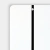 TRU Primed Steel White 3" x 5" x 0.006" with Black Hiding Stripe Down Center