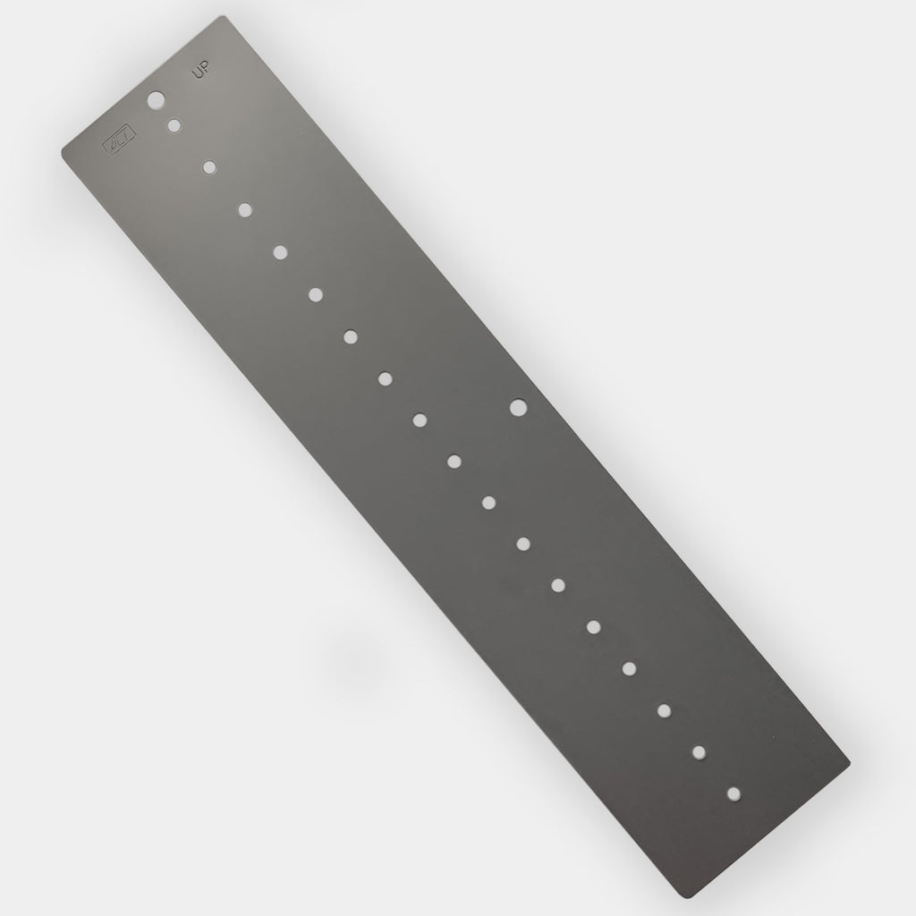 ACT Cold Rolled Steel 4" x 12" x 0.032" Sag Flat 11 Hole Panel with Mill Oil
